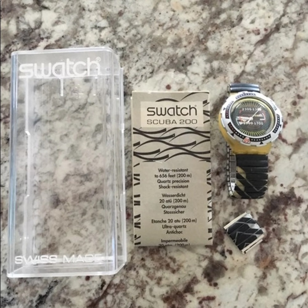Vintage Scuba 200 Swatch Wrist Watch